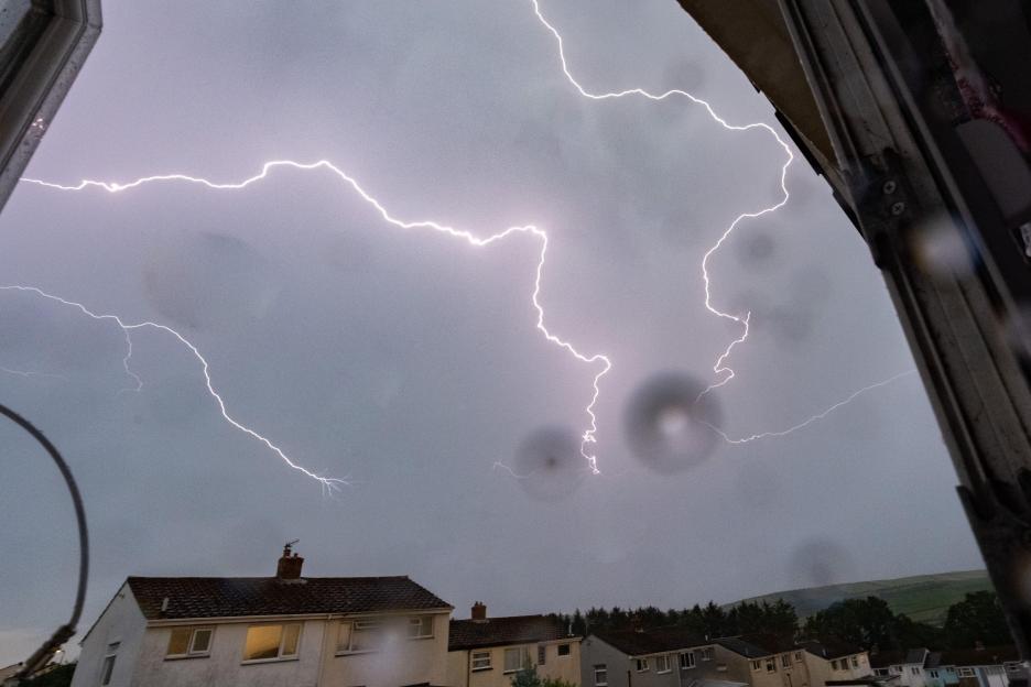 Bodmin, Cornwall, UK. 25th June 2026. UK Weather. The heatwave finally broken in Cornwall as thunder and lightning hit overnight, with more forecast for Friday. Credit Simon Maycock / Alamy Live News.