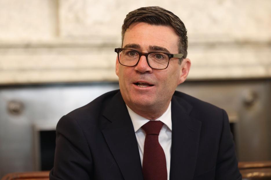 British Prime Minister Andy Burnham speaking during his first cabinet meeting.