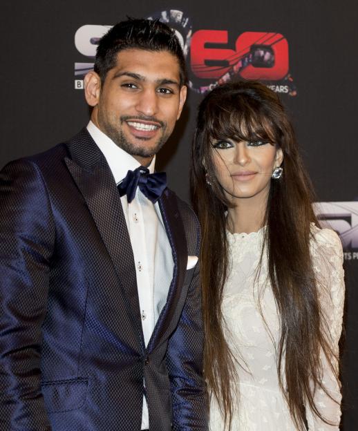 Amir Khan and Faryal Makhdoom attending the BBC Sports Personality of the Year Awards.