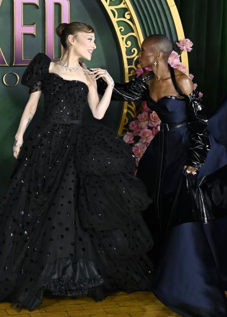 Ariana Grande and Cynthia Erivo at the "Wicked: For Good" European Premiere.