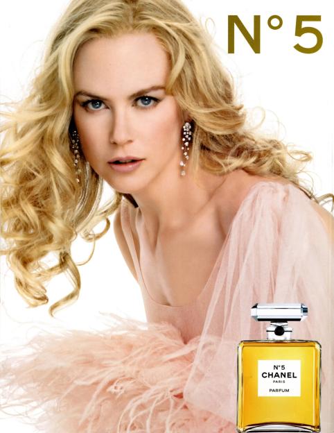 Nicole Kidman in a Chanel No. 5 perfume advertisement.