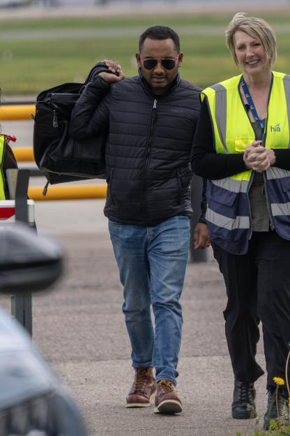Amol Rajan arriving in Inverness for The Celebrity Traitors Series 2.