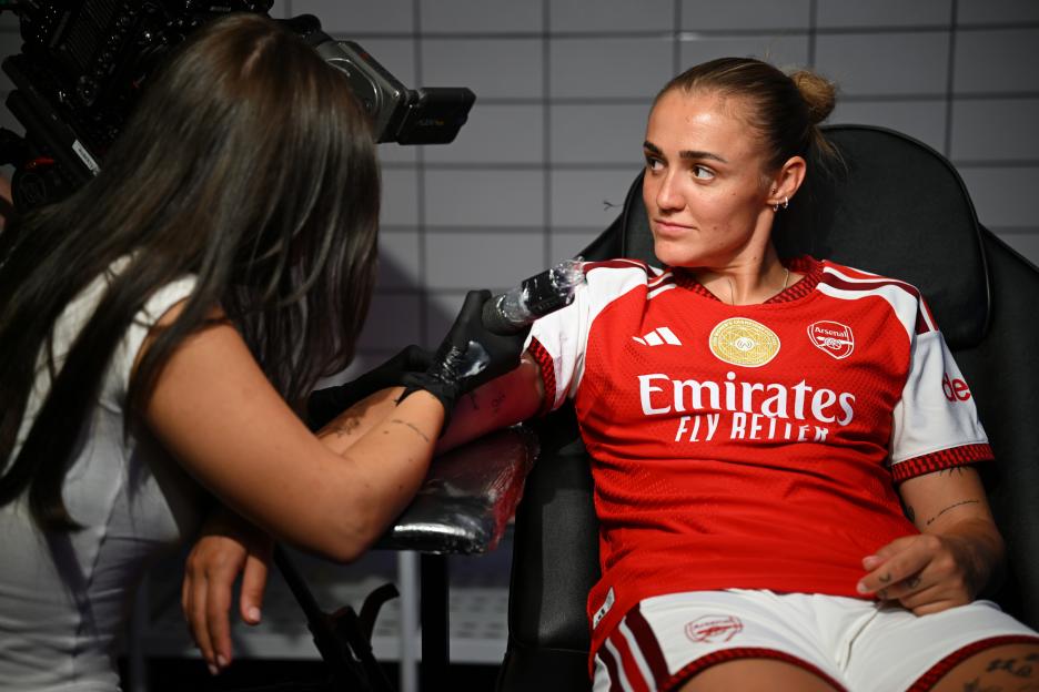England's Georgia Stanway Shows Her Gunners Spirit with New Arsenal Tattoo at Unveiling After Bayern Munich Move