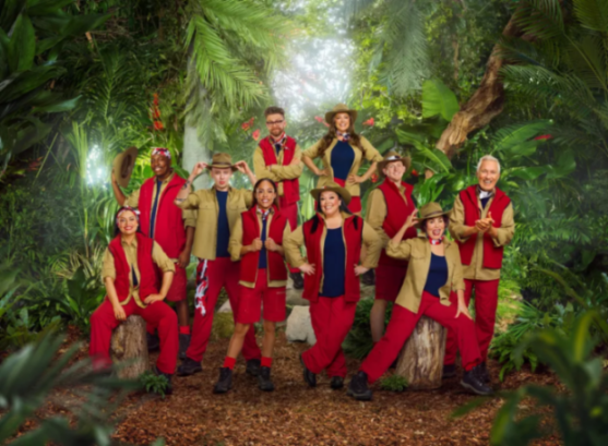 Cast of I'm a Celebrity...Get Me Out of Here! in the jungle.