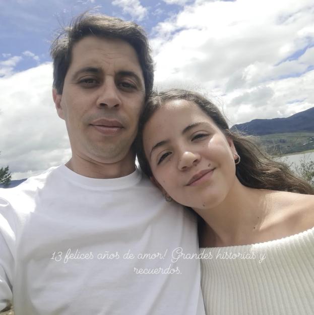 Emilia Forero with her father, Pedro Forero.