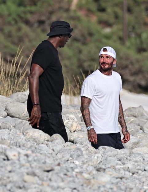 David Beckham Shares a Star-Studded Hug with Basketball Legend Michael Jordan on a Sun-Kissed Ibiza Getaway!