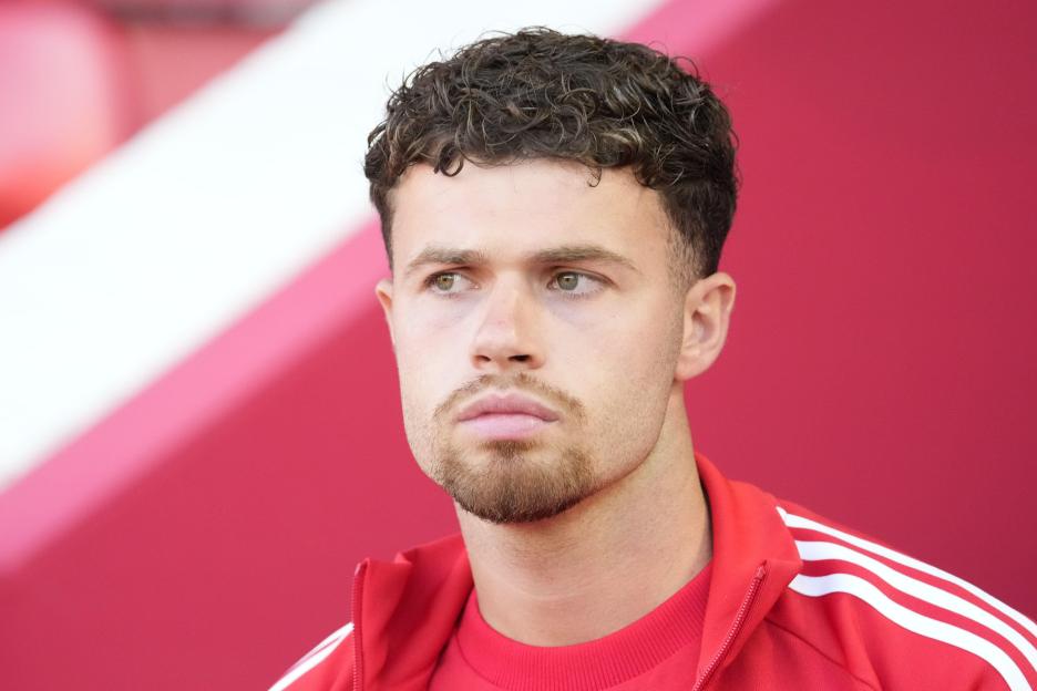 NOTTINGHAM, ENGLAND - AUGUST 25 : Neco Williams of Nottingham Forest seen during the EFL Carabao Cup 2nd round football match between Nottingham Forest and Leeds United at the City Ground on August 25, 2026 in Nottingham, England.