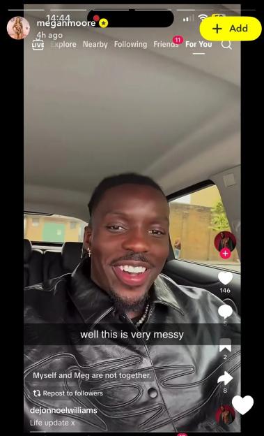 Love Island's Dejon and Meg Call It Quits Again: 'This Is Very Messy,' She Reveals in Screenshots!