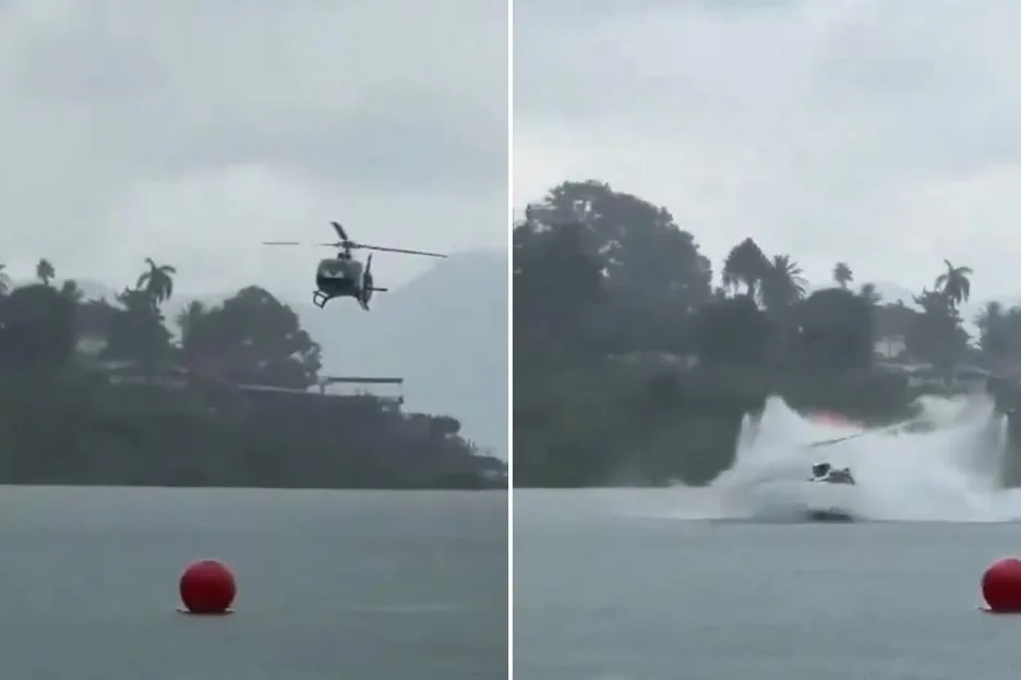 Two missing after helicopter with seven onboard crashes in lake as urgent search and rescue op launched