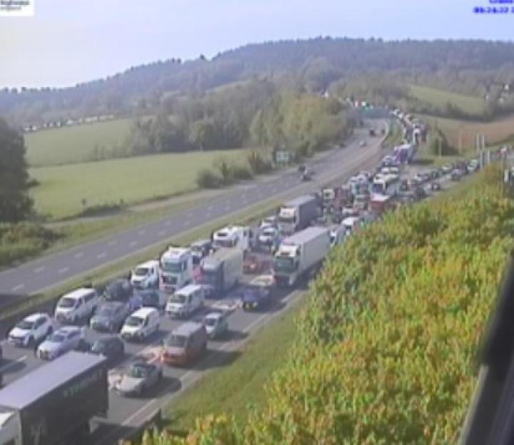 Major Motorway Disrupted: Multiple Lanes Closed After Serious Motorcycle-Car Collision