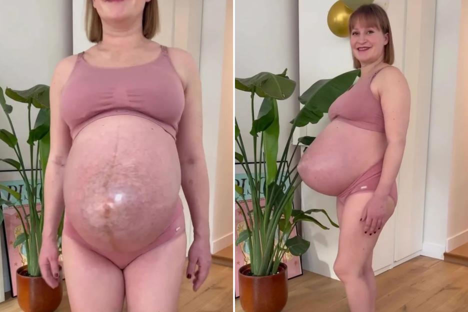 Expecting Triplets: Mum's Dramatic Baby Bump Sparks Mixed Reactions, Leaving Some Considering Parenthood Doubts