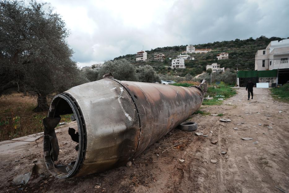 Iranian missile fired toward Israel falls in West Bank