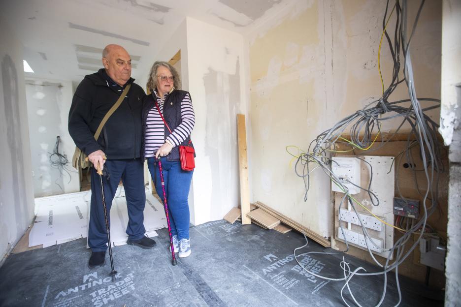 Couple live in caravan for year after bust building firm's bungled 100k renovation
