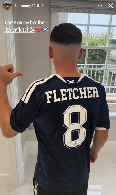 Wayne Rooney's Son Kai Shows Off Rival England Shirt While Supporting Manchester United