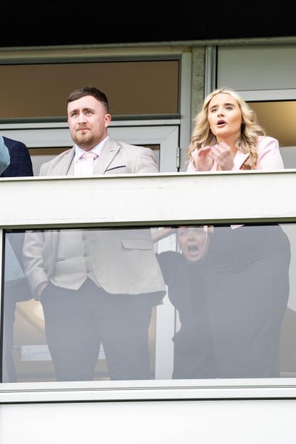 Luke Littler And Girlfriend Faith Millar Celebrate A Win At Cheltenham Racecourse For The Cheltenham Festival - 10 Mar 2026