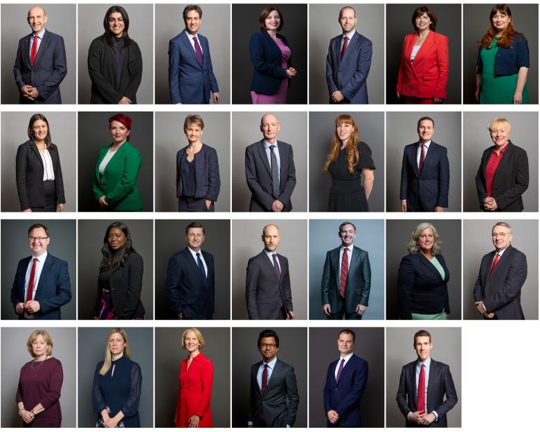 Collage of headshots of Prime Minister Andy Burnham's cabinet appointments.
