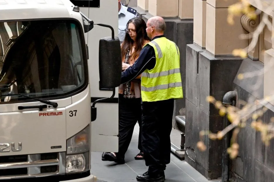 Erin Patterson leaves the Supreme Court of Victoria.