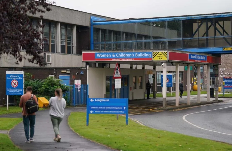 Exterior of the Countess of Chester Hospital's Women and Children's Building.