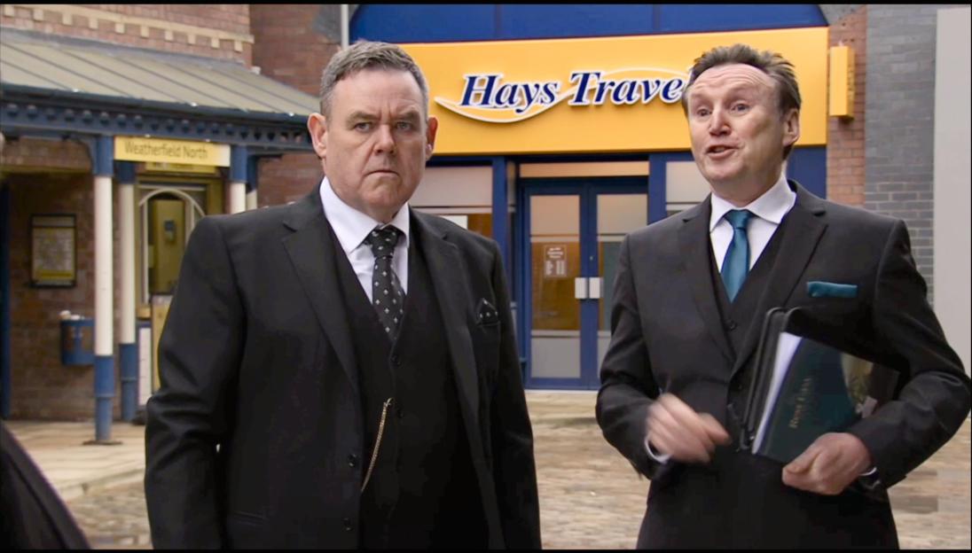 Tony Maudsley and Peter Carroll on Coronation Street