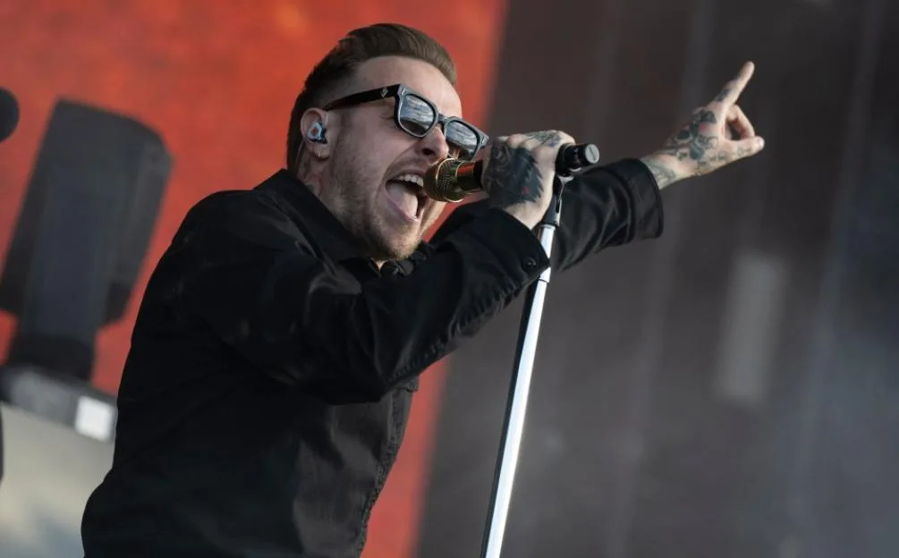 Sam Carter of Architects performs onstage during the Download Festival.