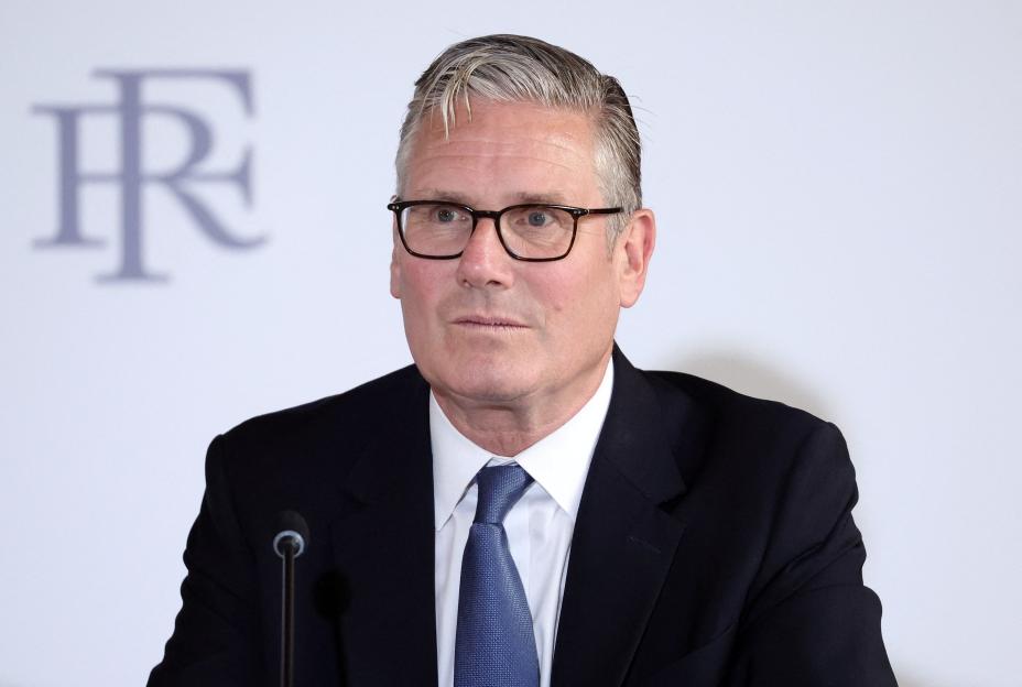 British Prime Minister Keir Starmer at the Coalition of the Willing meeting.