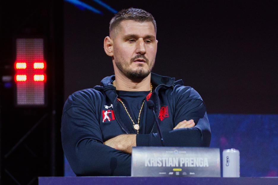 London, England, UK. 01st June, 2026. Kristian Prenga during the The Comeback Launch Press Conference, Anthony Joshua v Kristian Prenga ahead of summer showdown in Riyadh, Saudi Arabia at the Exhibition White City, London, England, United Kingdom on