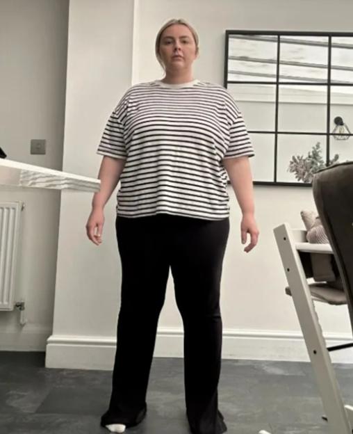 Amy Salmon before her 9-stone weight loss.