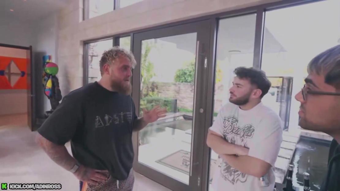 Jake Paul showing his injury