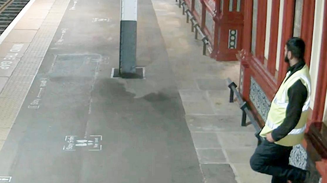 Shocking Footage Captures Railway Guard Just After Assault on 14-Year-Old Girl