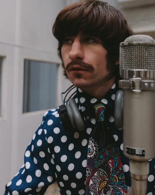 Barry Keoghan as Ringo Starr in an upcoming Beatles biopic film.
