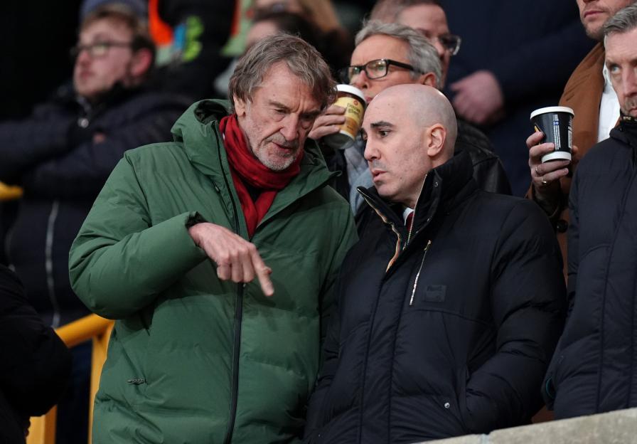 Sir Jim Ratcliffe, Omar Berrada (centre) and Jason Wilcox