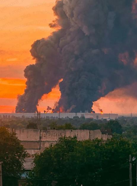 Ukrainian drones attacked Ozon online marketplace logistics hub at Chapayevsk, in Russia's Samara region.