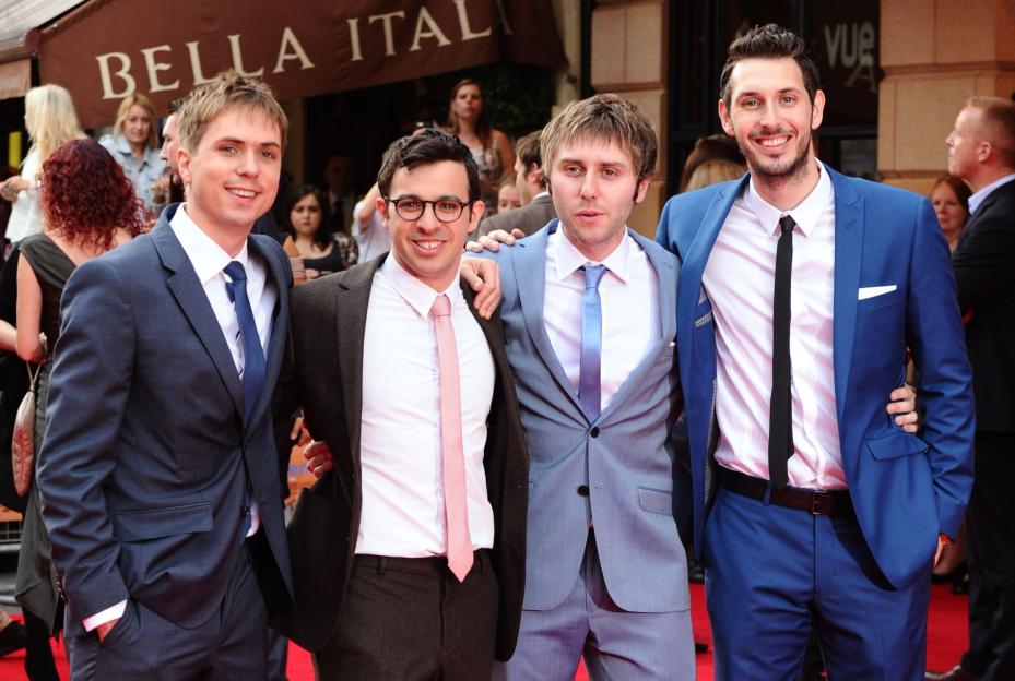 Joe Thomas, Simon Bird, James Buckley and Blake Harrison at 'The Inbetweeners 2' film premiere.