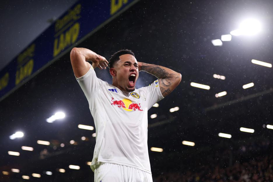 Noah Okafor Of Leeds United scores a GOAL 2-0 and celebrates during the Leeds United v Nottingham Forest Premier League match at Elland Road, Leeds, England on 6 February 2026 Credit: Lee Keuneke/Every Second Media