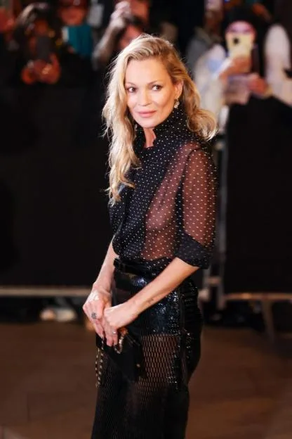 Kate Moss attends the Tom Ford fashion show during Paris Fashion Week.