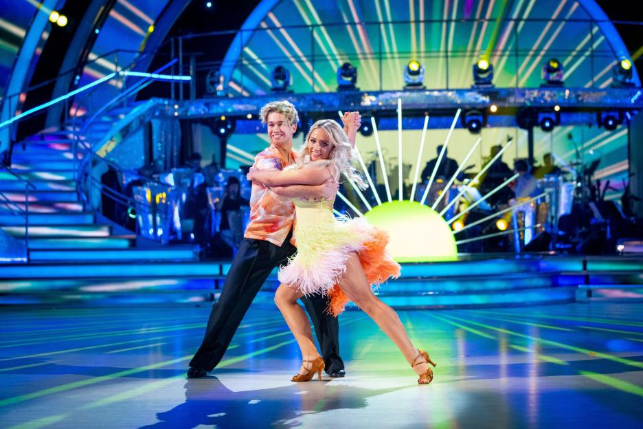AJ Pritchard and Saffron Barker performing on Strictly Come Dancing.