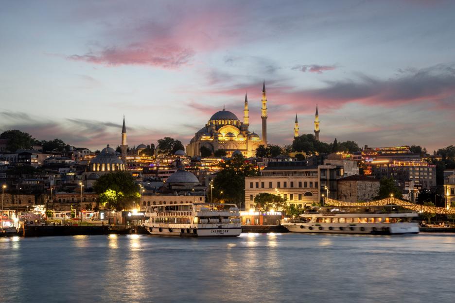 Istanbul Waterfront and Majestic Süleymaniye Mosque, Istambul, Turkey