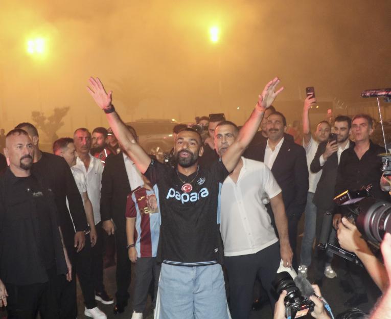 Egyptian footballer Mohamed Salah arrives in Trabzon, Turkiye