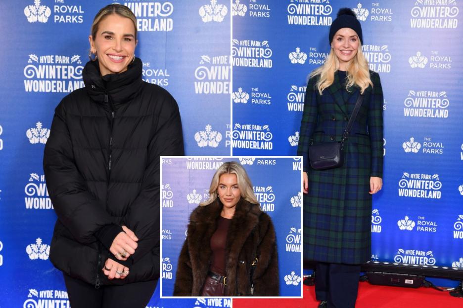 Vogue Williams Shines in Red Carpet Glamour at Winter Wonderland Before Her I'm A Celebrity Debut