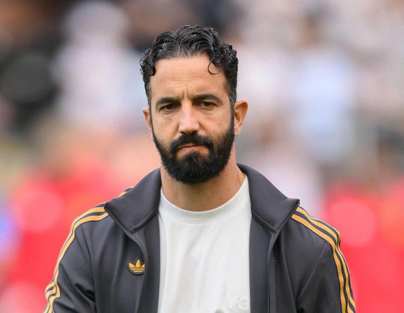 Ruben Amorim looking directly at the camera.