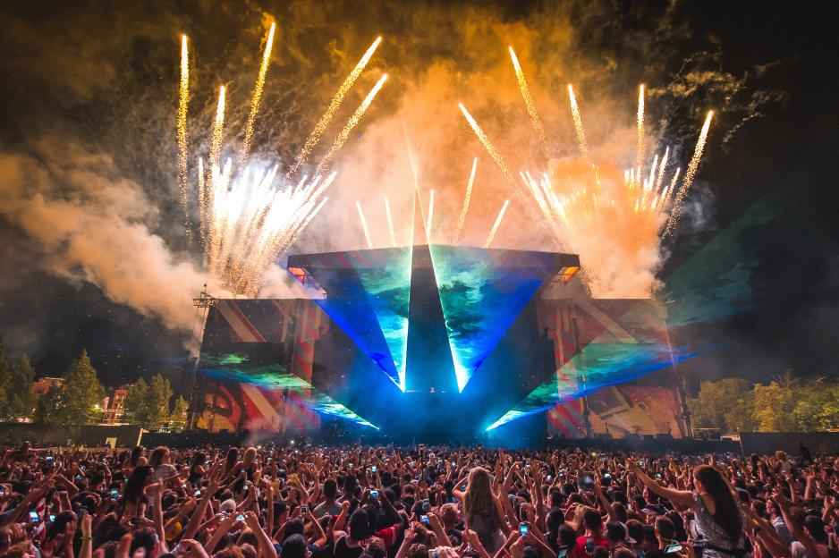 Avicii performs at the New Look Wireless Festival in London.