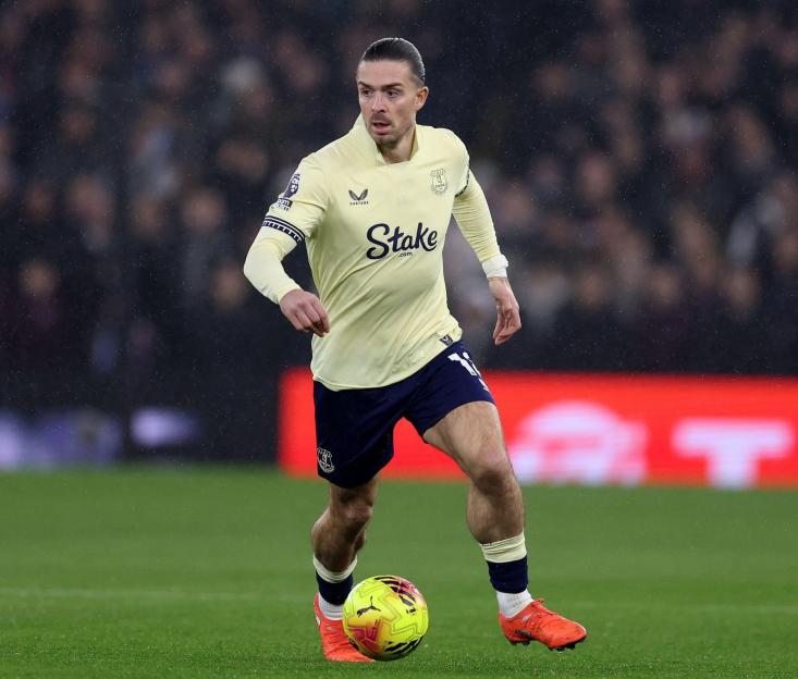 Birmingham, UK. 18th Jan, 2026. Jack Grealish of Everton in action. Premier League match, Aston Villa v Everton at Villa Park in Birmingham on Sunday 18th January 2026. this image may only be used for Editorial purposes. Editorial use only, pic by An