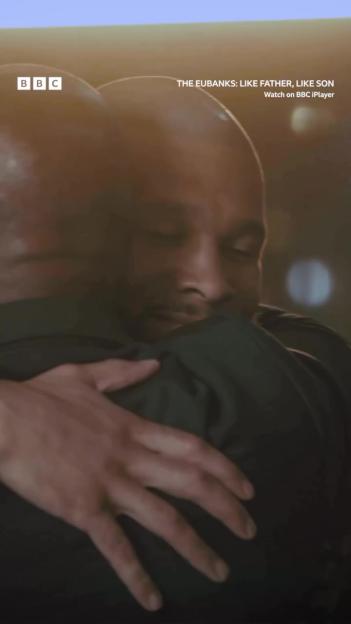 Chris Eubank Jr. embracing someone.