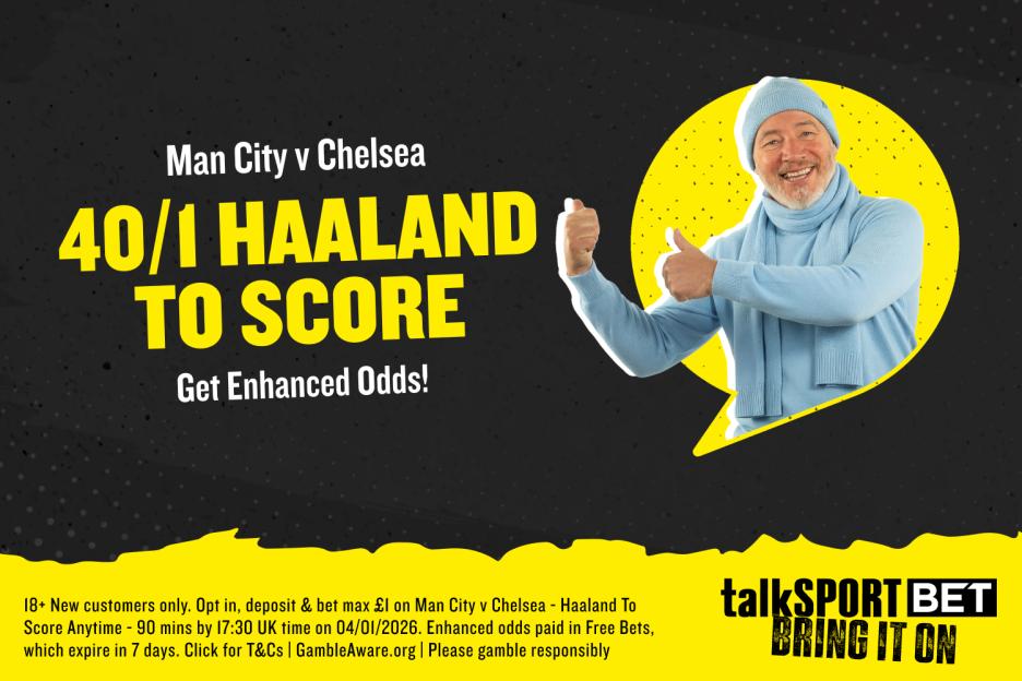 Bet on Erling Haaland to Score Big at 40/1 in Man City vs Chelsea with talkSPORT BET!