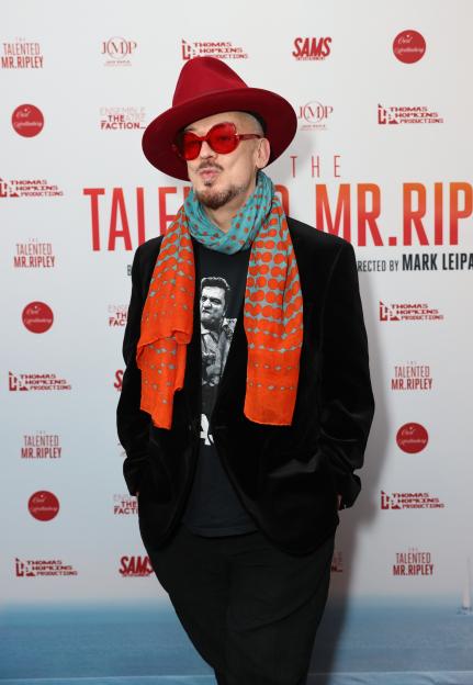 Boy George at "The Talented Mr. Ripley" press night.