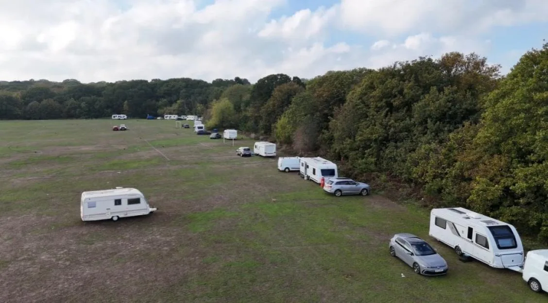 Brazen travellers ‘drift cars’ across football pitches in celeb hotspot leaving tyre tracks & fields strewn with rubbish