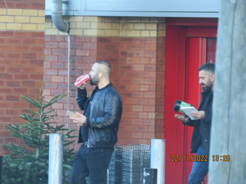 Dilshad Shamo (left) and Ali Khdir (right) in surveillance pictures.