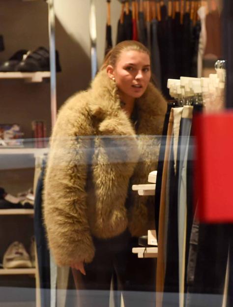 Nepo Baby Tanya Bardsley's Daughter Gabriella Bardsley seen doing her community service in The salvation army charity shop in Wilmslow, Cheshire after her drink driving ban