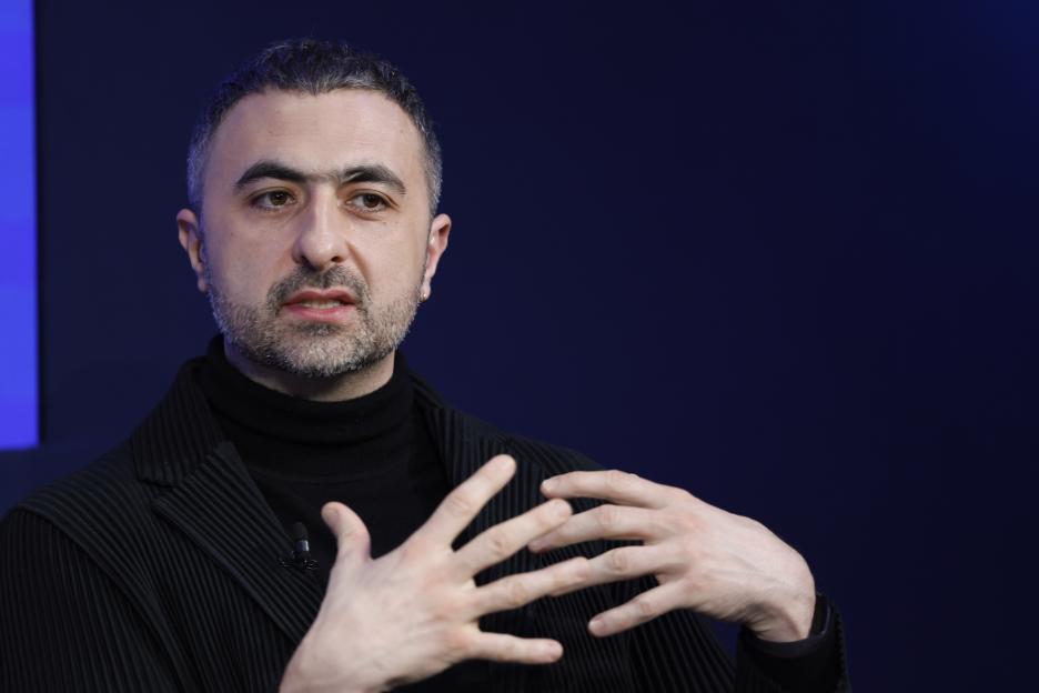 Mustafa Suleyman, co-founder and CEO of Inflection AI UK Ltd., speaking at the World Economic Forum 2024.