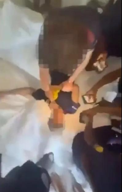 Several people involved in an England U16 brawl.